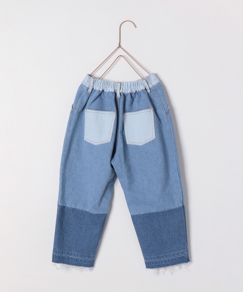 LOWRYS FARM(ローリーズファーム)の「デニムパッチワークパンツ 180008(デニムパンツ・キッズ・ブルー・110cm/120cm/130cm/140cm/150cm)」の3枚目の写真
