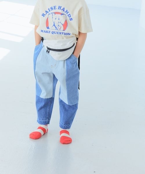 LOWRYS FARM(ローリーズファーム)の「デニムパッチワークパンツ 180008(デニムパンツ・キッズ・ブルー・110cm/120cm/130cm/140cm/150cm)」の13枚目の写真