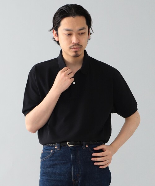 BEAMS F(ビームスエフ)の「ELACIO / カノコ ポロシャツ(ポロシャツ・メンズ・ホワイト/パープル系その他5/ホワイト系その他2/ダークグリーン/シルバー/ネイビー/ブルー系その他3/ブラック・4/3/5)」の9枚目の写真