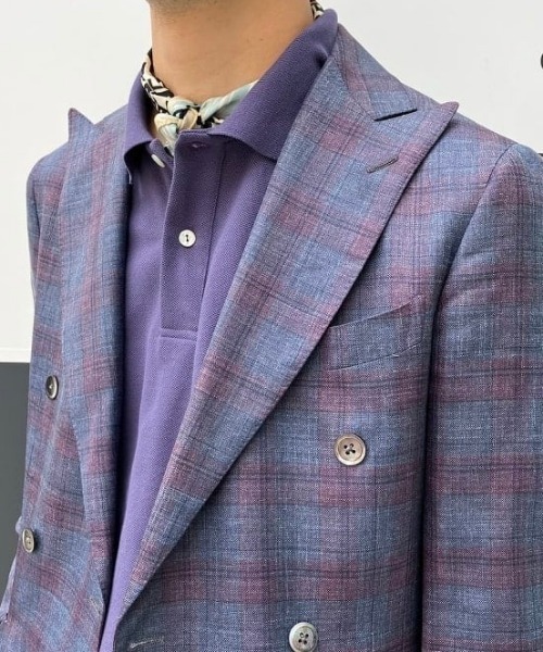 BEAMS F(ビームスエフ)の「ELACIO / カノコ ポロシャツ(ポロシャツ・メンズ・ホワイト/パープル系その他5/ホワイト系その他2/ダークグリーン/シルバー/ネイビー/ブルー系その他3/ブラック・4/3/5)」の8枚目の写真