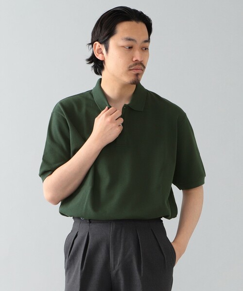 BEAMS F(ビームスエフ)の「ELACIO / カノコ ポロシャツ(ポロシャツ・メンズ・ホワイト/パープル系その他5/ホワイト系その他2/ダークグリーン/シルバー/ネイビー/ブルー系その他3/ブラック・4/3/5)」の5枚目の写真