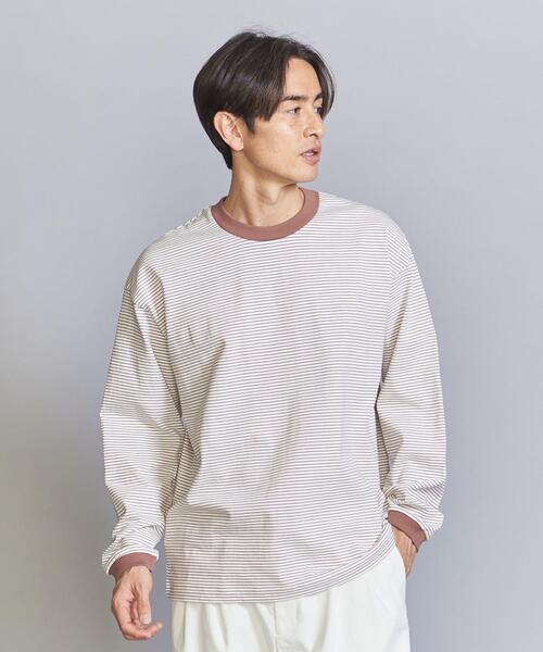 BEAUTY&YOUTH UNITED ARROWS（ビューティーアンドユースユナイテッドアローズ）の「ミジン ボーダー リンガー ロングスリーブ カットソー（Tシャツ/カットソー・メンズ・ライトブルー/ベージュ/オフホワイト・S/L/XL/M）」の16枚目の写真