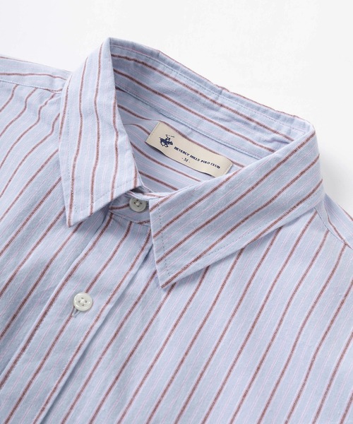 BEVERLY HILLS POLO CLUB(ビバリーヒルズポロクラブ)の「【BEVERLY HILLS POLO CLUB/ビバリーヒルズポロクラブ】スーパーワイドシルエット レギュラーカラーシャツ 無地&ストライプ柄/長袖シャツ(シャツ/ブラウス・レディース・パープル系その他/ライトグリーン/ネイビー/ホワイト/レッド系その他/サックスブルー/パープル/グリーン系その他・M)」の15枚目の写真