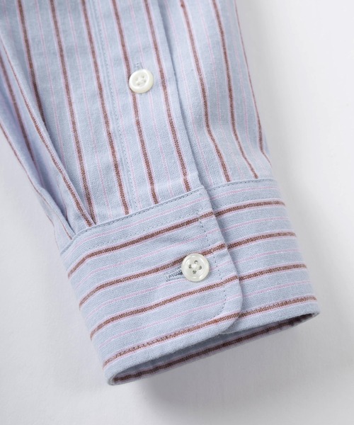 BEVERLY HILLS POLO CLUB(ビバリーヒルズポロクラブ)の「【BEVERLY HILLS POLO CLUB/ビバリーヒルズポロクラブ】スーパーワイドシルエット レギュラーカラーシャツ 無地&ストライプ柄/長袖シャツ(シャツ/ブラウス・レディース・パープル系その他/ライトグリーン/ネイビー/ホワイト/レッド系その他/サックスブルー/パープル/グリーン系その他・M)」の10枚目の写真