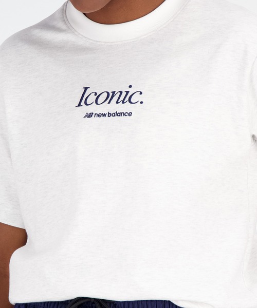 NEW BALANCE（ニューバランス）の「NB Athletics Icono グラフィックショートスリーブTシャツ（Tシャツ/カットソー・レディース・ネイビー/レッド/ブラック/アイボリー・SMALL/MEDIUM/LARGE/X-LARGE）」の18枚目の写真