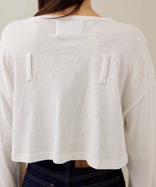 kotohayokozawa（コトハヨコザワ）の「【kotohayokozawa/コトハヨコザワ】クロップドロングT（Tシャツ/カットソー・レディース・ブルー/ホワイト・FREE）」の5枚目の写真