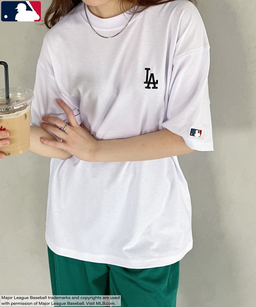 MLB ライク ポップアート オーバーフィット マンツーマンTシャツ MLB tシャツ MLB/メジャーリーグベースボール オーバーサイズ