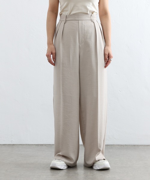 COLONY 2139（コロニートゥーワンスリーナイン）の「テックリネンワイドパンツ（スラックス・レディース・ブラック/サックスブルー/ライトベージュ・SMALL/MEDIUM/LARGE）」の18枚目の写真