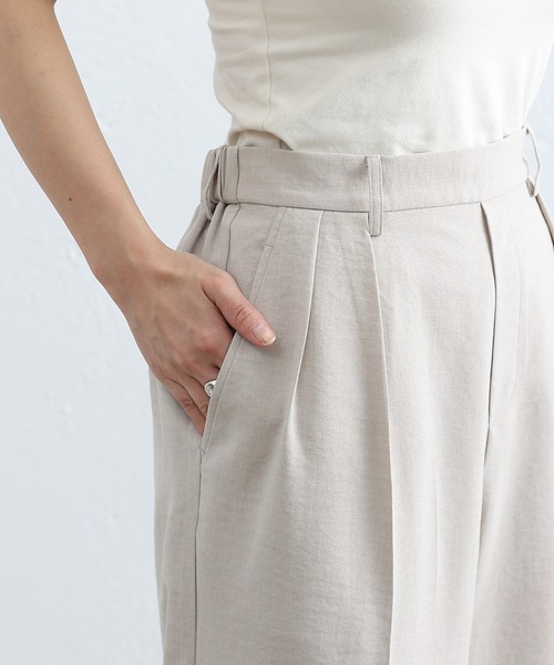 COLONY 2139（コロニートゥーワンスリーナイン）の「テックリネンワイドパンツ（スラックス・レディース・ブラック/サックスブルー/ライトベージュ・SMALL/MEDIUM/LARGE）」の5枚目の写真