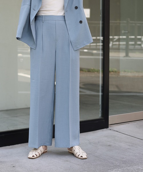 COLONY 2139（コロニートゥーワンスリーナイン）の「テックリネンワイドパンツ（スラックス・レディース・ブラック/サックスブルー/ライトベージュ・SMALL/MEDIUM/LARGE）」の6枚目の写真