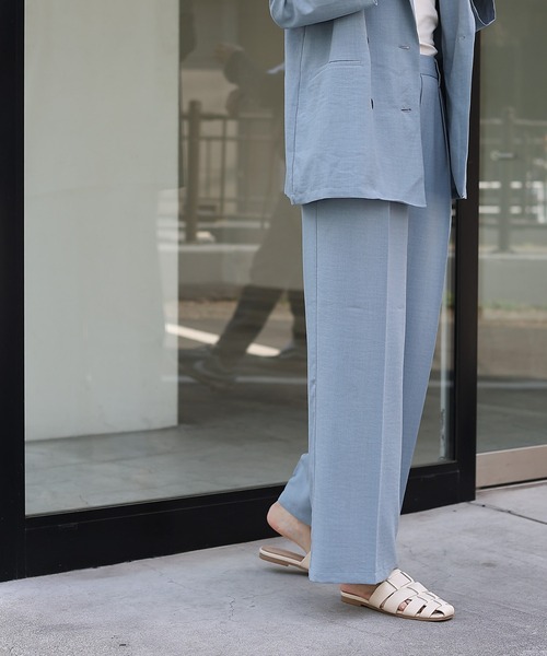 COLONY 2139（コロニートゥーワンスリーナイン）の「テックリネンワイドパンツ（スラックス・レディース・ブラック/サックスブルー/ライトベージュ・SMALL/MEDIUM/LARGE）」の7枚目の写真
