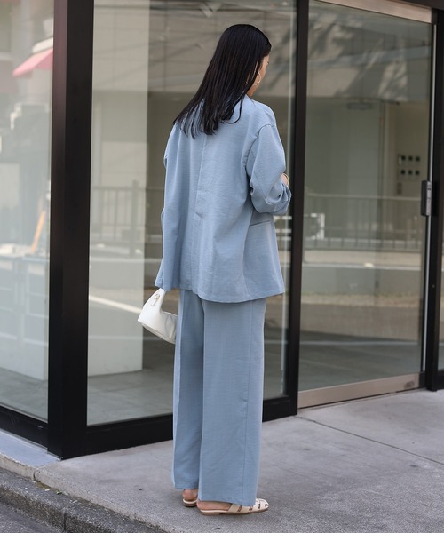 COLONY 2139（コロニートゥーワンスリーナイン）の「テックリネンワイドパンツ（スラックス・レディース・ブラック/サックスブルー/ライトベージュ・SMALL/MEDIUM/LARGE）」の12枚目の写真