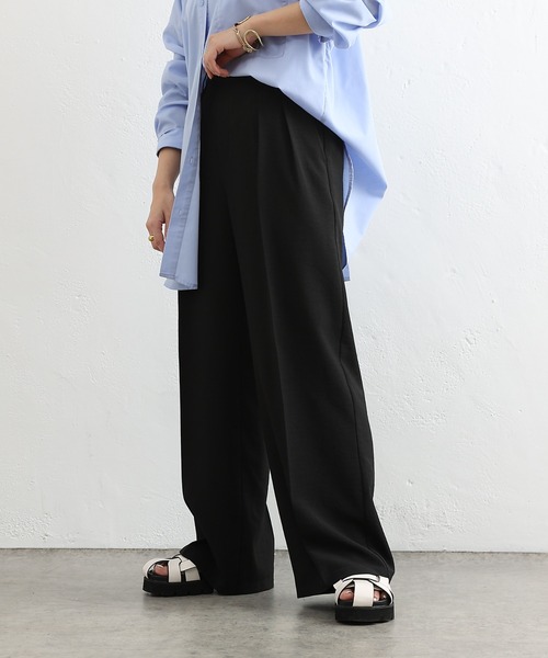 COLONY 2139（コロニートゥーワンスリーナイン）の「テックリネンワイドパンツ（スラックス・レディース・ブラック/サックスブルー/ライトベージュ・SMALL/MEDIUM/LARGE）」の19枚目の写真