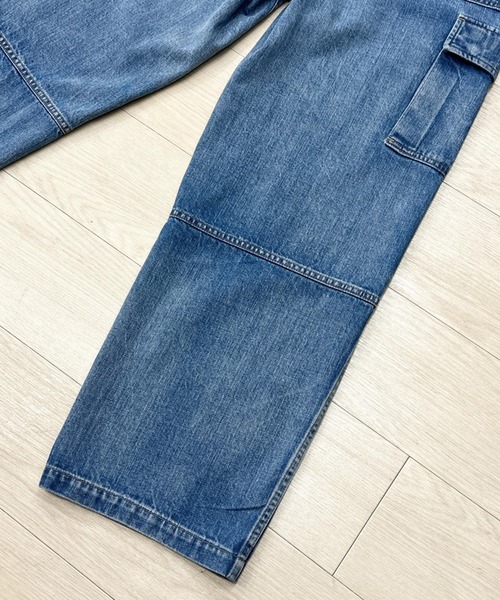 KIIT（キート）の「KIIT DOUBLE KNEE CARGO PANTS DENIM (KIP-P94A-006)（デニムパンツ・メンズ・インディゴブルー・3/1/2）」の3枚目の写真