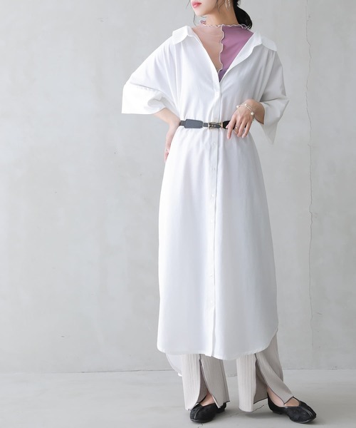 n'OrLABEL(ノアールレーベル)の「『前後2wayメッシュシアー配色カットソー』(Tシャツ/カットソー・レディース・ピンク/オフホワイト/ブラック・M/L/LL)」の10枚目の写真