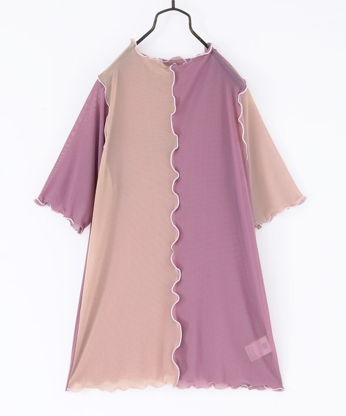 n'OrLABEL(ノアールレーベル)の「『前後2wayメッシュシアー配色カットソー』(Tシャツ/カットソー・レディース・ピンク/オフホワイト/ブラック・M/L/LL)」の22枚目の写真