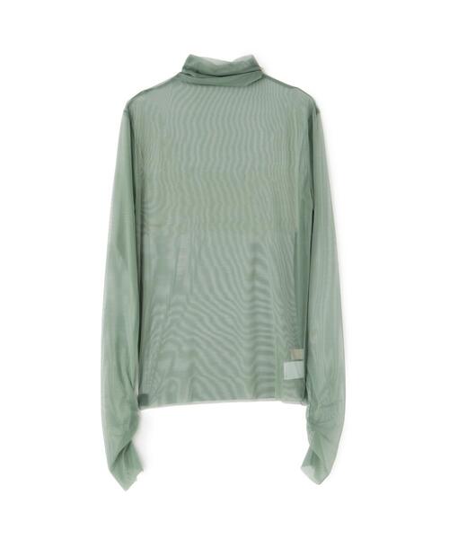 FREE'S MART(フリーズマート)の「◇シースルーハイネックカットソー(Tシャツ/カットソー・レディース・グリーン/ホワイト/ブラック・FREE)」の22枚目の写真