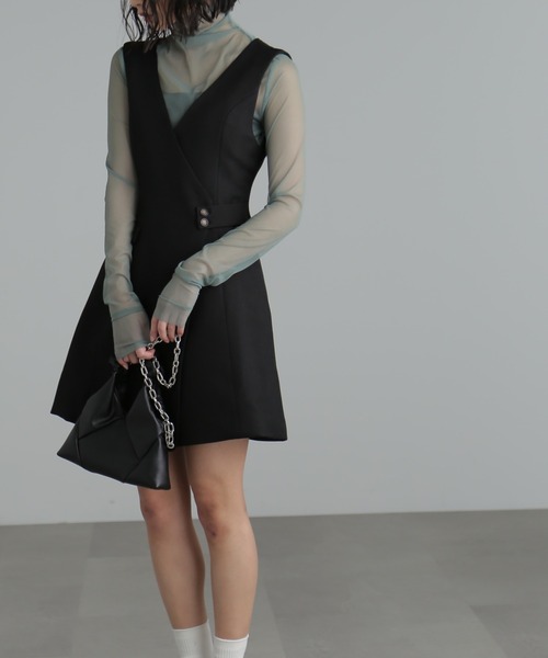 FREE'S MART(フリーズマート)の「◇シースルーハイネックカットソー(Tシャツ/カットソー・レディース・グリーン/ホワイト/ブラック・FREE)」の12枚目の写真