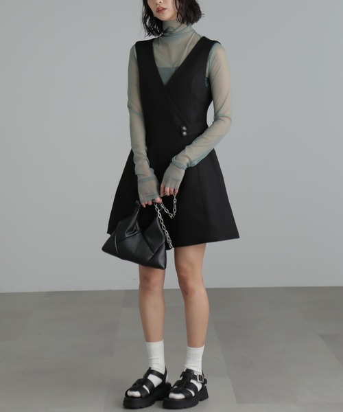 FREE'S MART(フリーズマート)の「◇シースルーハイネックカットソー(Tシャツ/カットソー・レディース・グリーン/ホワイト/ブラック・FREE)」の9枚目の写真