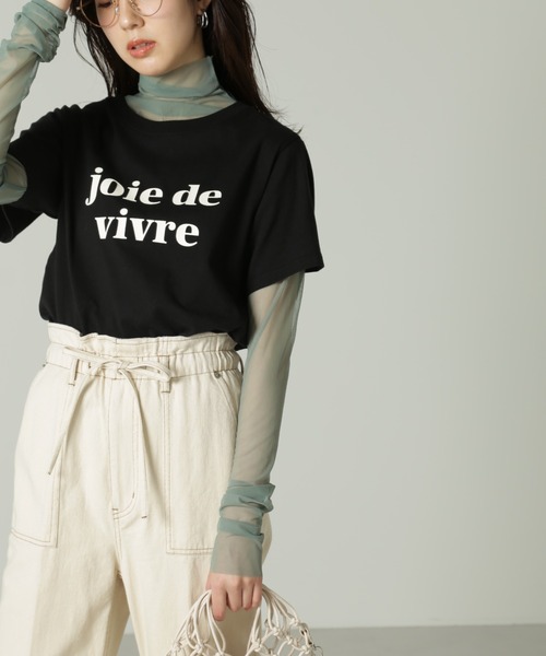 FREE'S MART(フリーズマート)の「◇シースルーハイネックカットソー(Tシャツ/カットソー・レディース・グリーン/ホワイト/ブラック・FREE)」の7枚目の写真