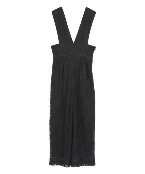 ハイウエストレースオールインワン/サロペット