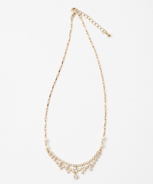 AIMER(エメ)の「チェコガラスラインストーンネックレス(ネックレス・レディース・ゴールド/シルバー・FREE)」の7枚目の写真