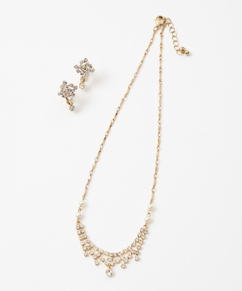 AIMER(エメ)の「チェコガラスラインストーンネックレス(ネックレス・レディース・ゴールド/シルバー・FREE)」の6枚目の写真