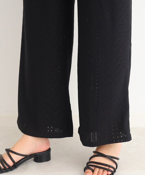 Cutie Blonde（キューティーブロンド）の「◆レース使いで上品さも兼ね備えた イージーワイドパンツ（その他パンツ・レディース・ブラック/アイボリー・00）」の9枚目の写真