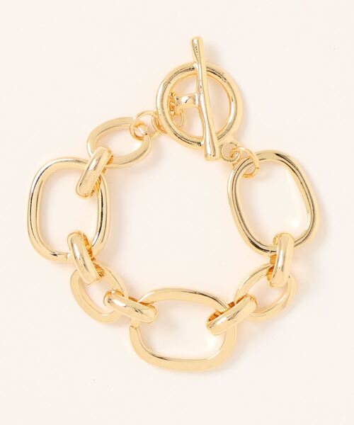 DouDou（ドゥドゥ）の「スクエアチェーン×ラウンドチェーンブレス（ブレスレット・レディース・シルバー/ゴールド・FREE）」の4枚目の写真