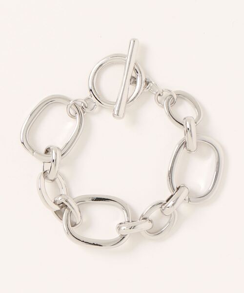 DouDou（ドゥドゥ）の「スクエアチェーン×ラウンドチェーンブレス（ブレスレット・レディース・シルバー/ゴールド・FREE）」の6枚目の写真