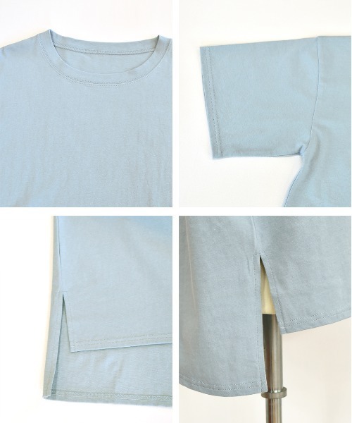 ad thie(アドティエ)の「オーバーサイズ チュニック Tシャツ(Tシャツ/カットソー・レディース・グリーン/ブルー/ライトグレー/パープル/ダークブラウン/オフホワイト/モカ/ピンクベージュ/スモーク/ベージュ/ブラウン/ブラック/ピンク系その他4/チャコール/アイボリー・FREE)」の16枚目の写真