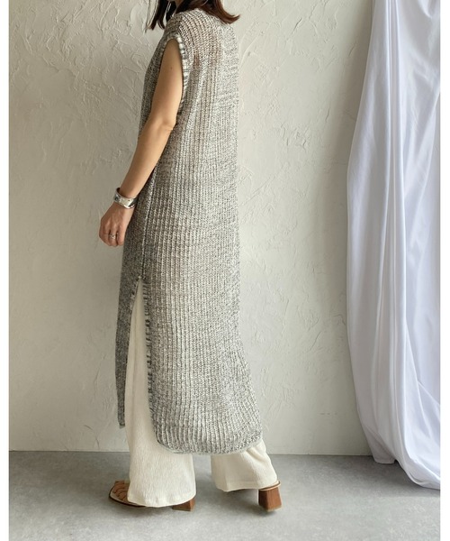 She's Closet(シーズクローゼット)の「楊柳プリーツアメスリタンクトッププルオーバー&パンツスタイルセットアップ(セットアップ・レディース・グレイッシュベージュ/ブラック/アイボリー・FREE)」の16枚目の写真