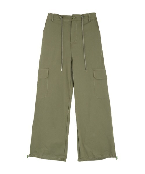 AMAIL(アマイル)の「Yuru cargo pants(カーゴパンツ・レディース・カーキ/ブラック・FREE)」の11枚目の写真