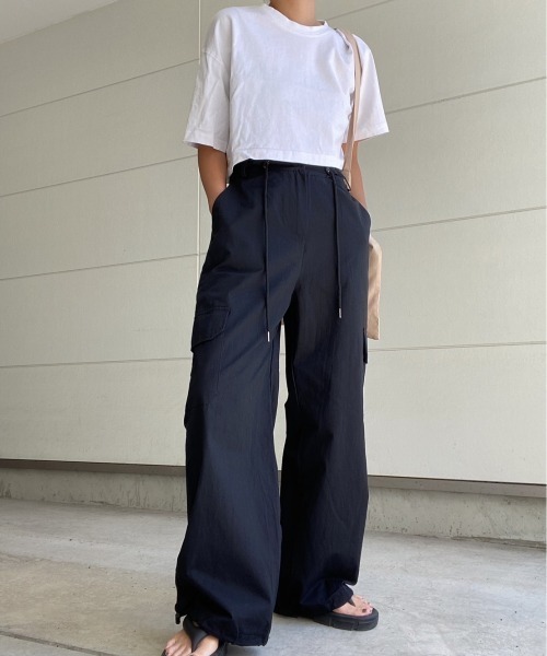 AMAIL(アマイル)の「Yuru cargo pants(カーゴパンツ・レディース・カーキ/ブラック・FREE)」の18枚目の写真