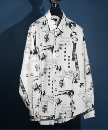 ビッグシルエット総柄シャツ