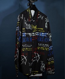 ビッグシルエット総柄シャツ