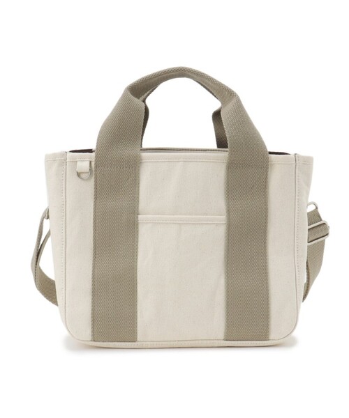 SHOO・LA・RUE(シューラルー)の「◆【仕切りが動く】整理整頓できちゃうハンプトートバッグ(トートバッグ・レディース・グレー/グリーン/アイボリー・00)」の12枚目の写真