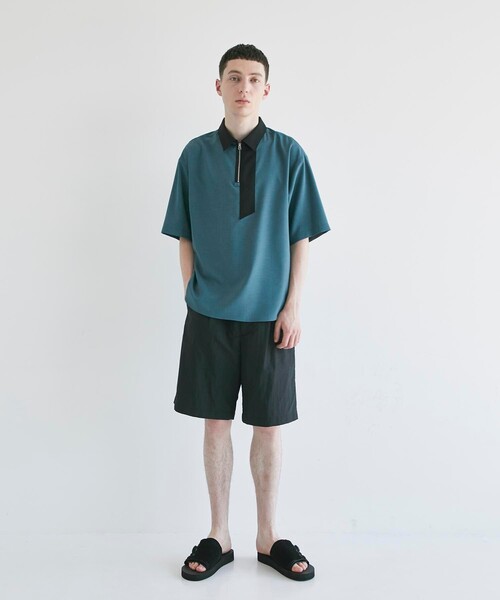 CITY TOKYO（シティトウキョウ）の「デザインハーフジップシャツ（シャツ/ブラウス・メンズ・ブラック系その他2/グレー系その他2/ダークブルー・1/2/3）」の4枚目の写真