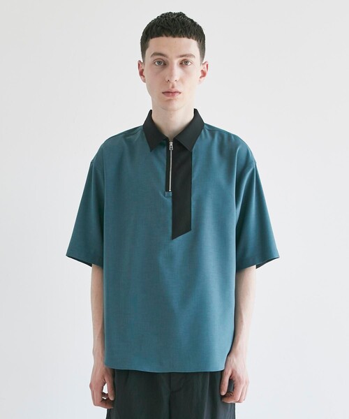 CITY TOKYO（シティトウキョウ）の「デザインハーフジップシャツ（シャツ/ブラウス・メンズ・ブラック系その他2/グレー系その他2/ダークブルー・1/2/3）」の15枚目の写真