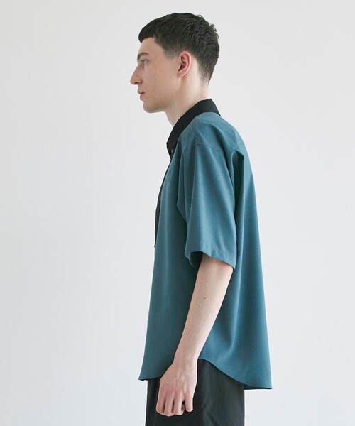 CITY TOKYO（シティトウキョウ）の「デザインハーフジップシャツ（シャツ/ブラウス・メンズ・ブラック系その他2/グレー系その他2/ダークブルー・1/2/3）」の19枚目の写真