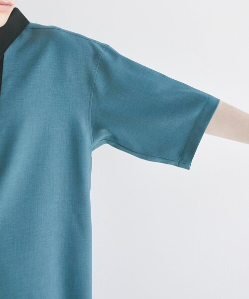 CITY TOKYO（シティトウキョウ）の「デザインハーフジップシャツ（シャツ/ブラウス・メンズ・ブラック系その他2/グレー系その他2/ダークブルー・1/2/3）」の12枚目の写真