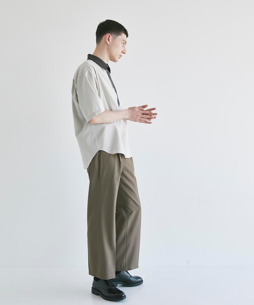 CITY TOKYO（シティトウキョウ）の「デザインハーフジップシャツ（シャツ/ブラウス・メンズ・ブラック系その他2/グレー系その他2/ダークブルー・1/2/3）」の20枚目の写真