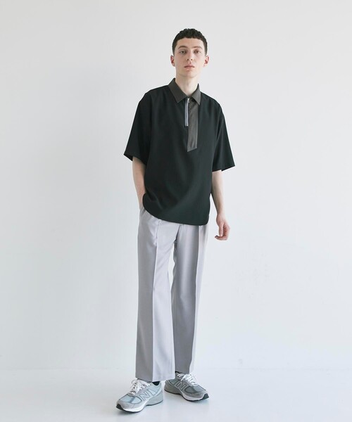 CITY TOKYO（シティトウキョウ）の「デザインハーフジップシャツ（シャツ/ブラウス・メンズ・ブラック系その他2/グレー系その他2/ダークブルー・1/2/3）」の21枚目の写真