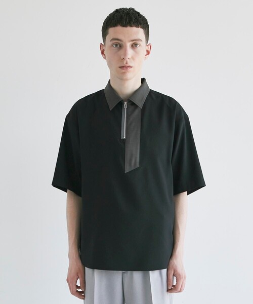 CITY TOKYO（シティトウキョウ）の「デザインハーフジップシャツ（シャツ/ブラウス・メンズ・ブラック系その他2/グレー系その他2/ダークブルー・1/2/3）」の14枚目の写真