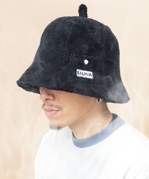A.M.S.(エーエムエス)の「肉厚パイル チューリップ型 サウナハット A.M.S.別注モデル(ハット・メンズ・ブラック/ベージュ/ネイビー/グレー/オフホワイト/ブルー/ライトパープル/イエロー/レッド・FREE)」の2枚目の写真