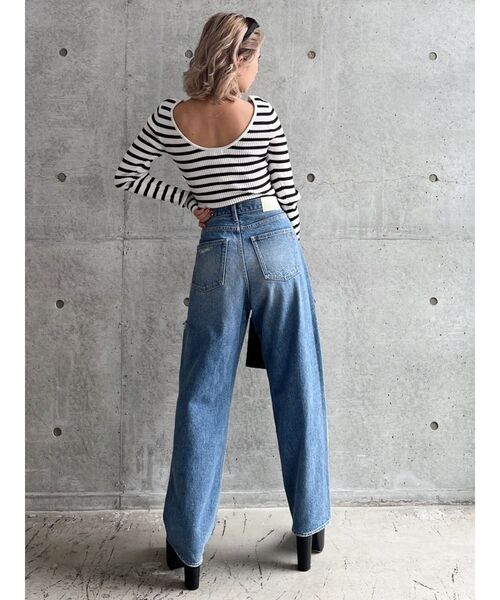 GYDA（ジェイダ）の「クルーネックリブニットトップス（ニット/セーター・レディース・ブラック/オフホワイト/その他1・FREE）」の11枚目の写真