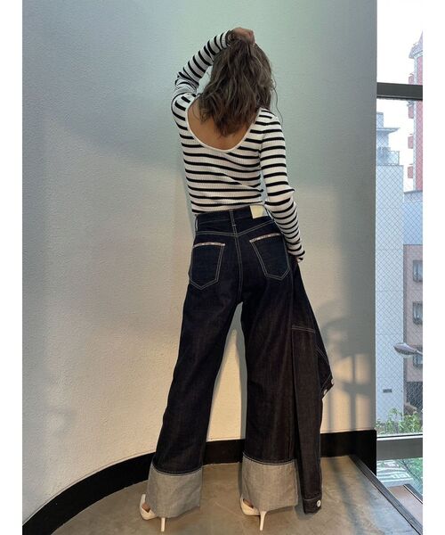 GYDA（ジェイダ）の「クルーネックリブニットトップス（ニット/セーター・レディース・ブラック/オフホワイト/その他1・FREE）」の17枚目の写真