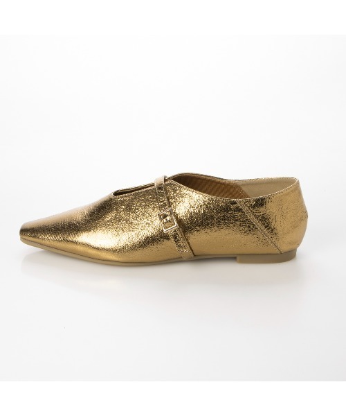 EVOL（イーボル）の「一部WEB限定カラー【EVOL】ソフトスクエアUカットベルトフラットパンプス IV5197（パンプス・レディース・ブラック/アイボリー/ゴールド/ブラック系その他/シルバー/シルバーグレー/レオパード・23.0cm/25.0cm/23.5cm/22.0cm/24.0cm/22.5cm/24.5cm）」の20枚目の写真