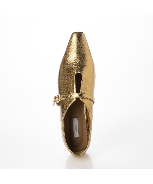 EVOL（イーボル）の「一部WEB限定カラー【EVOL】ソフトスクエアUカットベルトフラットパンプス IV5197（パンプス・レディース・ブラック/アイボリー/ゴールド/ブラック系その他/シルバー/シルバーグレー/レオパード・23.0cm/25.0cm/23.5cm/22.0cm/24.0cm/22.5cm/24.5cm）」の15枚目の写真