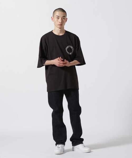 DANKE SCHON(ダンケシェーン)の「DankeSchon/ダンケシェーン/PIGMENT CIRCLE LOGO SST/ピグメントサークルロゴTシャツ(Tシャツ/カットソー・メンズ・グレー/ブラック・F)」の5枚目の写真